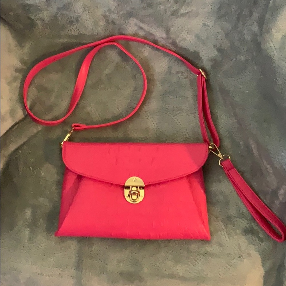 Faux Alligator Skin Handbag